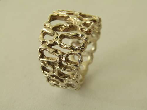 Vintage sterling silver filgeree Ring, 6.2 grams, stamped, excellent condition, others available