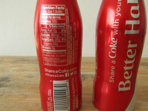 2 x Collectable Coca Cola 251ml alluminium bottles, sealed and full, others available