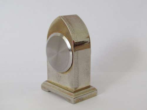 Vintage miniature Quartz desk clock, metal construction, 5cm high - others available