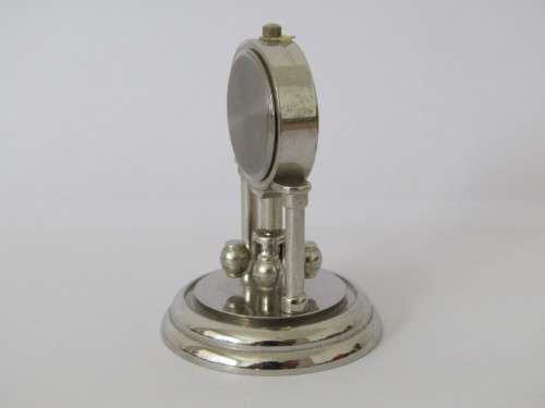 Vintage miniature Quartz desk clock, metal construction, 6cm high - others available