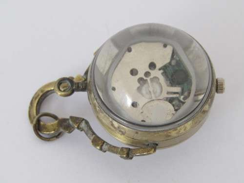 Lot of 2 x vintage miniature Quartz clocks, metal construction - others available