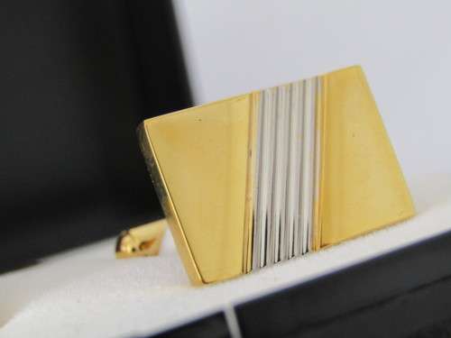 Boxed set of Tivoli 22ct gold plated Cufflinks **No reserve auction Now On at Port no.5**