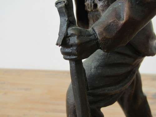 Original rare Phil Minnaar bronze statue of a Boer war Verkenner / Scout, signed and numbered, 32cm