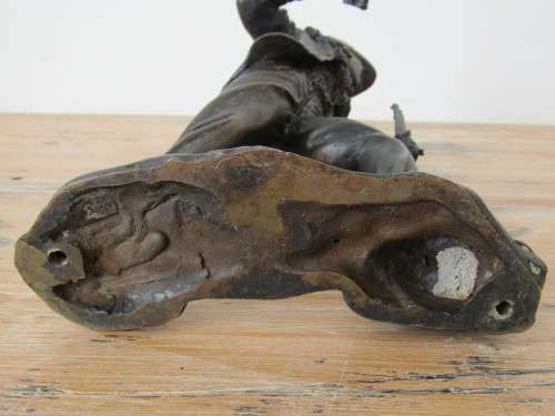 Original rare Phil Minnaar bronze statue of a Boer war Verkenner / Scout, signed and numbered, 32cm