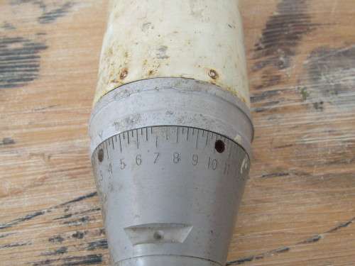 Original old SADF military 60mm Mortar Bomb, Illuminate, 1982, 38cm high