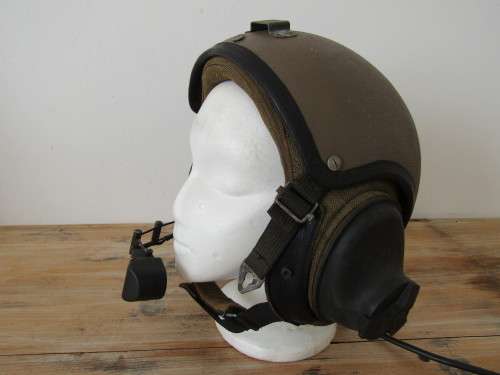 Original Military Tank drivers / operators Helmet with microphone and speaker, Grinel, vintage