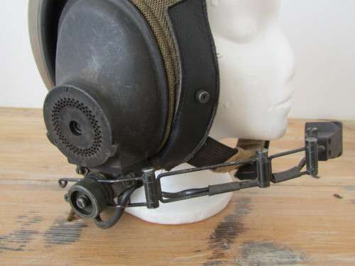Original Military Tank drivers / operators Helmet with microphone and speaker, Grinel, vintage