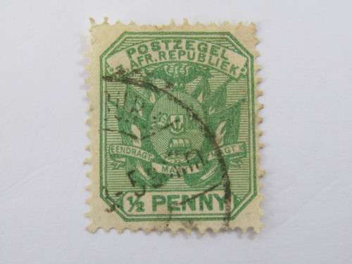 Postzegel Z. AFR Republiek 1/2 Penny Stamp ***No reserve Stamp auction Now On***