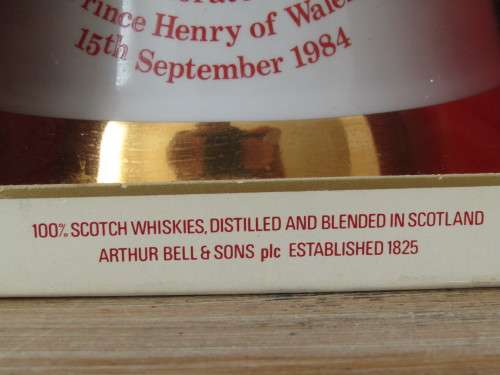 Rare Original Full, sealed and boxed 1984 Bells Scotch Whisky, birth of prince Henry of Wales