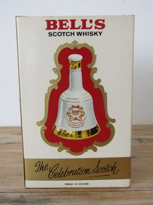 Rare Original Full, sealed and boxed 1984 Bells Scotch Whisky, birth of prince Henry of Wales