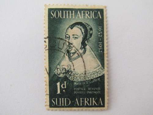 Union of South Africa 1d Maria de la Quellerie 1652-1952 Stamp *No reserve Stamp auction Now On*