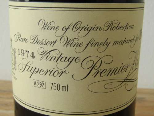 1974 The house of Charles rare collection 16 year Superior Red Muscadel, numbered-only 14530 bottled