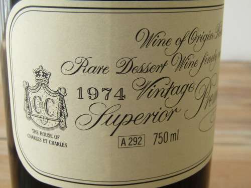 1974 The house of Charles rare collection 16 year Superior Red Muscadel, numbered-only 14530 bottled