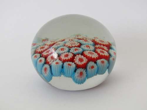 Vintage Murano art glass paperweight, Mille Fiore, 6.5cm diameter, other similar available