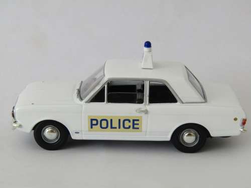 Collectable metal die cast scale model, Vanguards Police series, Lotus Cortina MK2, mint in box