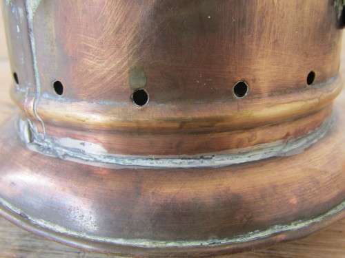 Old copper and brass Lamp, 35cm high
