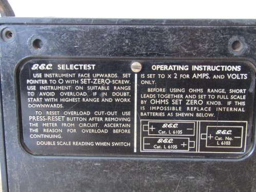 Vintage General Electric Selectest meter in bakelite casing, complete with test leads
