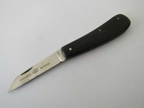 Collectable quality vintage pocket folding Knife, stained wooden handle, SS blade, Sheffield,13cm