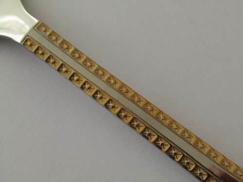 Vintage complete 12 place setting 132 piece SS Solingen Germany gilded border Cutlery Set in canteen