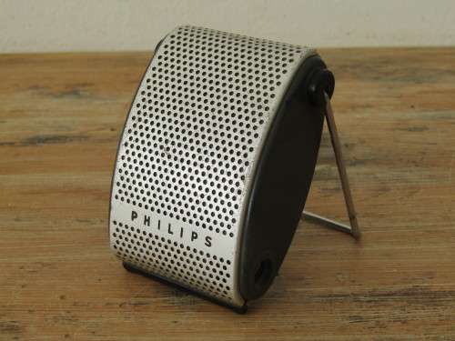 Vintage retro Philips Microphone with stand, 9cm