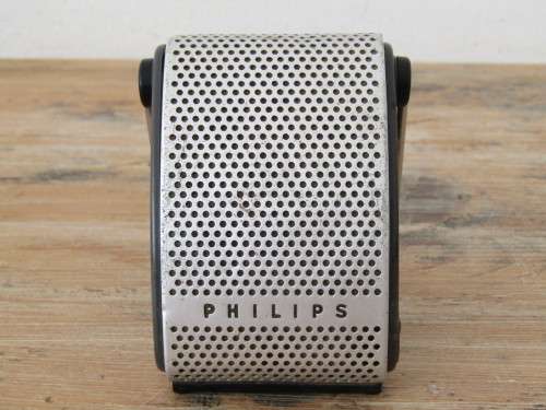 Vintage retro Philips Microphone with stand, 9cm