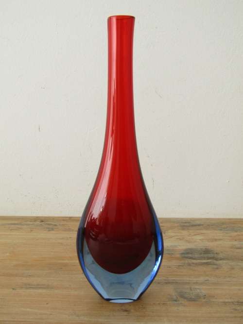 Vintage large Murano art glass Vase - 27.5cm high, excellent condition