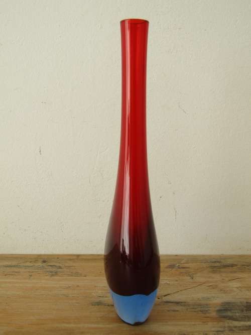 Vintage large Murano art glass Vase - 27.5cm high, excellent condition