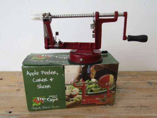 Vintage original Tru-Cape Apple peeler, corer and slicer in its original box, excellent condition