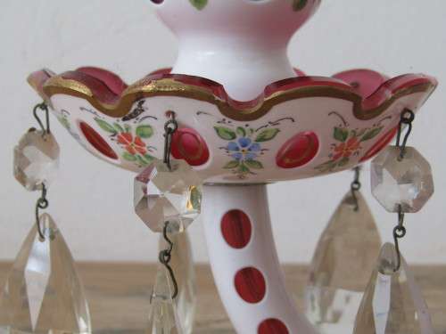Fantastic vintage Bohemian glass two-light wall Sconce in excellent condition