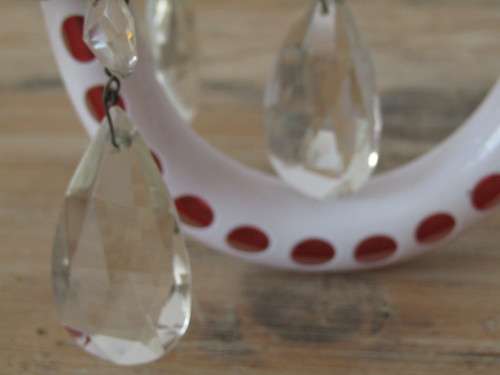 Fantastic vintage Bohemian glass two-light wall Sconce in excellent condition