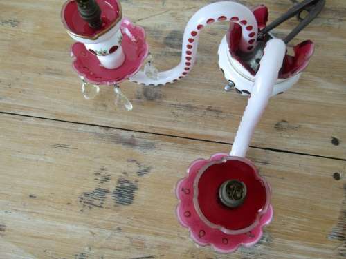 Fantastic vintage Bohemian glass two-light wall Sconce in excellent condition