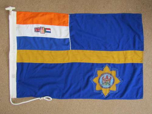 Very large original old South African Police Flag, 1985, excellent condition, 180cm x 270cm