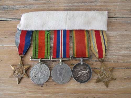 Medal set of 5 WW2 Medals awarded to Ohlsson