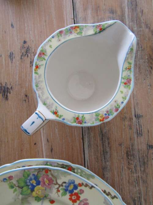 Vintage large assembled Grindley "The Old Mill" coffee and Tea set, 37 piece