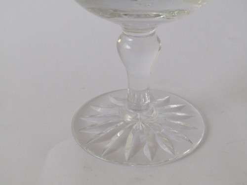 Vintage large lead Crystal Glass, Thomas Webb England, 21st Birthday, 17cm