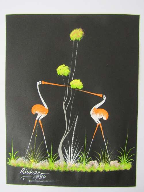 A. Lubyart unframed original artworks, dated 1980, 2 in the lot, 24cm x 32cm