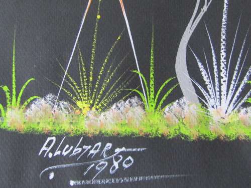 A. Lubyart unframed original artworks, dated 1980, 2 in the lot, 24cm x 32cm