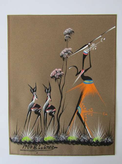 A. Lubyart unframed original artworks, dated 1980, 2 in the lot, 24cm x 32cm