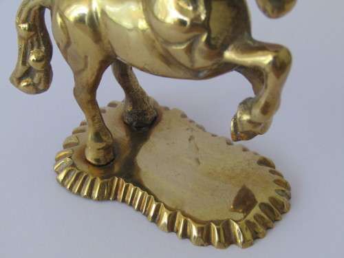 Vintage solid brass Unicorn ornament, 11.5cm, excellent condition