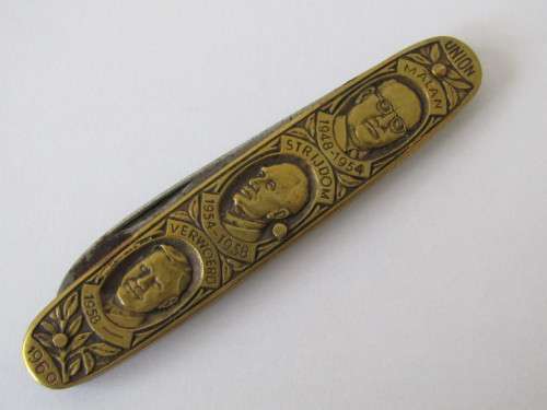 Vintage Union of South Africa 1910 to 1960 presidents two blade pocket folding Knife, excellent cond