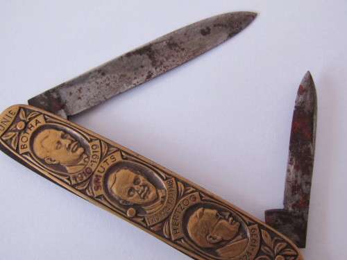 Vintage Union of South Africa 1910 to 1960 presidents two blade pocket folding Knife, excellent cond