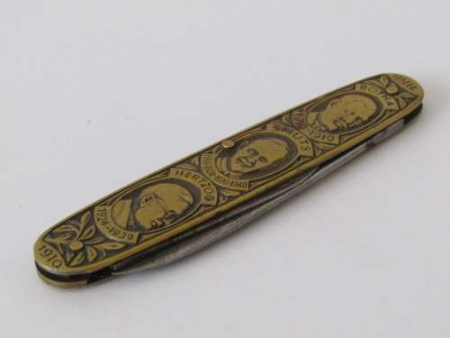 Vintage Union of South Africa 1910 to 1960 presidents two blade pocket folding Knife, excellent cond