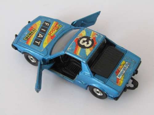 Vintage collectable die cast scale model, Corgi Fiat X1/9, 1:36, opening doors and engine bay
