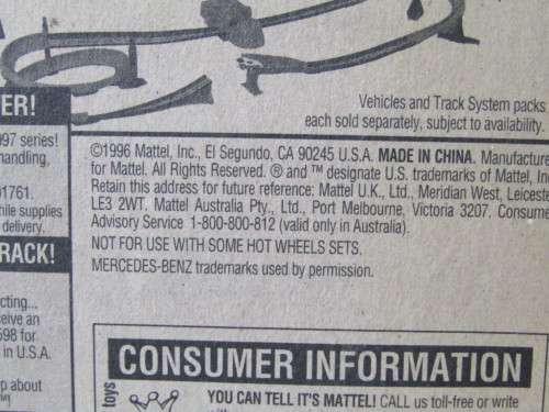 Collectable die cast scale model, 1996 HotWheels Mercedes 2.6 in blister pack, 1:64, mint condition