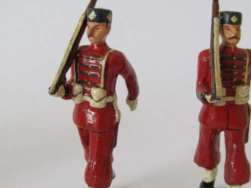 Vintage boxed set of 5 "Moroccan Royal Guard" lead toy soldier figures, 6cm