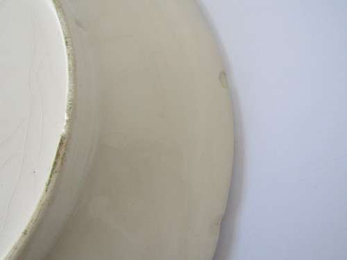 Antique early 20th century large Oriental blue and white Peony Plate, 31cm diameter