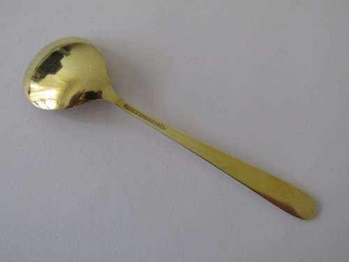 Lot of 2 vintage gold plated Sterling Silver and Enamel Spoons, 10cm and 12cm, 28g (Value R350+)
