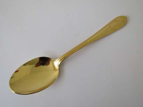 Vintage 24 piece Cutlery Set, Solingen 23/24 Ct, Gold plated, Hartvergoldet, Germany, serves 6