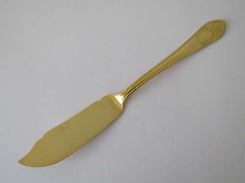 Vintage 24 piece Cutlery Set, Solingen 23/24 Ct, Gold plated, Hartvergoldet, Germany, serves 6