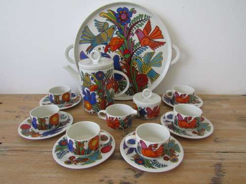 Vintage 16 Piece coffee service from Luxembourg, Villeroy and Boch "Acapulco", excellent condition